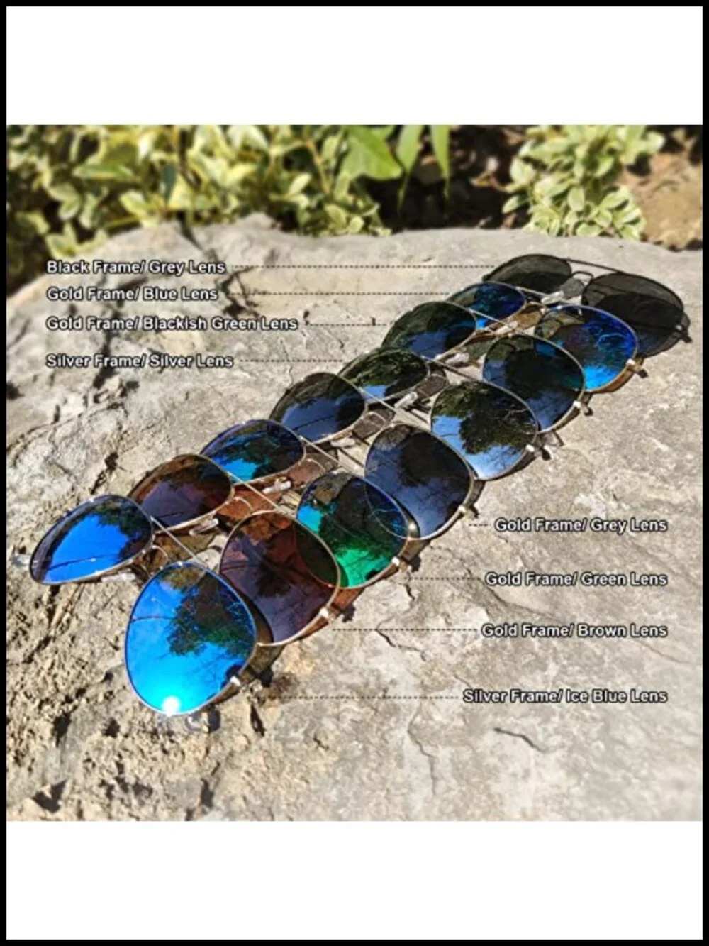 Lightweight Metal Frame Pilot Sunglasses with UV400 Protection